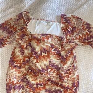 Cato Multicolor Zigzag Women's Blouse